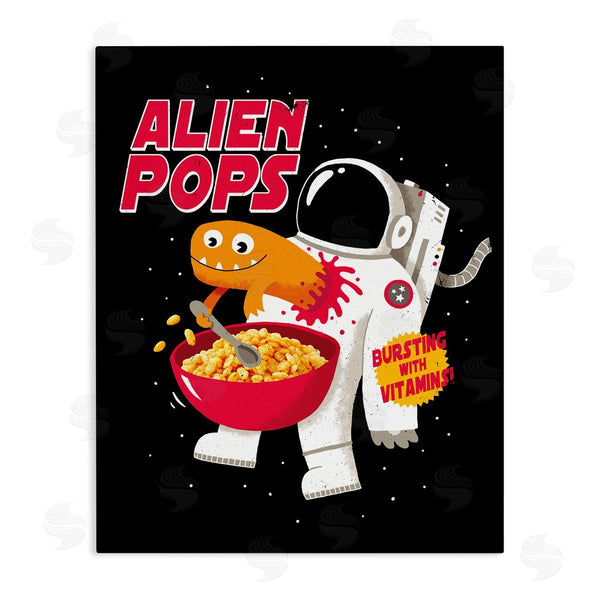 stupell industries Michael Buxton | Alien Pops Bold Modern Cartoon Character Cereal Wall Art