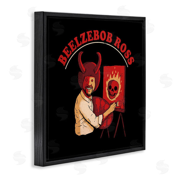 Stupell Industries Michael Buxton | Beelzebob Ross Text Funny Spooky Painting Easel Wall Art