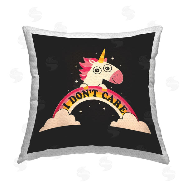 Stupell Industries Michael Buxton | Don't Care Unicorn Printed Throw Pillow