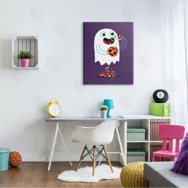 Stupell Industries Michael Buxton | Ghost Eating Halloween Candy Wall Art