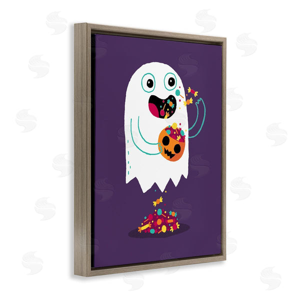 Stupell Industries Michael Buxton | Ghost Eating Halloween Candy Wall Art