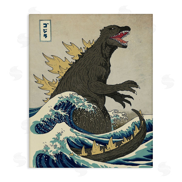stupell industries Michael Buxton | Nautical Godzilla Eastern Style Illustration