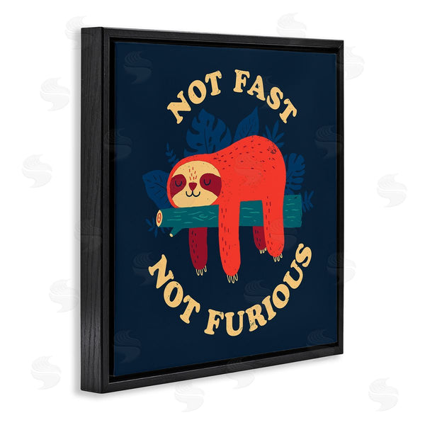 Stupell Industries Michael Buxton | Not Fast Furious Sleepy Orange Sloth Perched Branch Wall Art