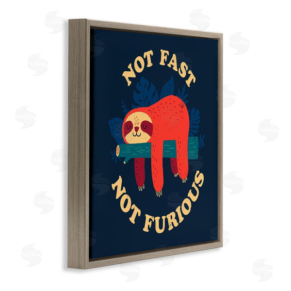 Stupell Industries Michael Buxton | Not Fast Furious Sleepy Orange Sloth Perched Branch Wall Art