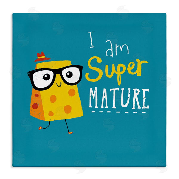 stupell industries Michael Buxton | Super Mature Swiss Cheese Humor Phrase Typography Wall Art