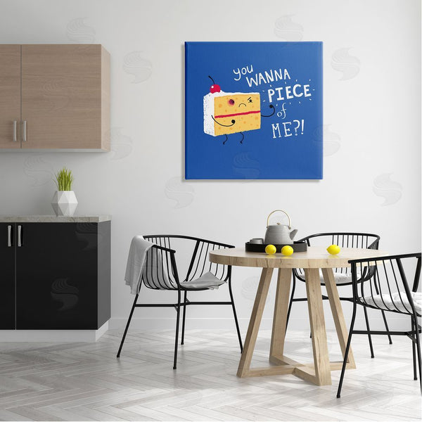 Stupell Industries Michael Buxton | Wanna Piece Of Me Punk Cake Slice Dessert Typography Wall Art