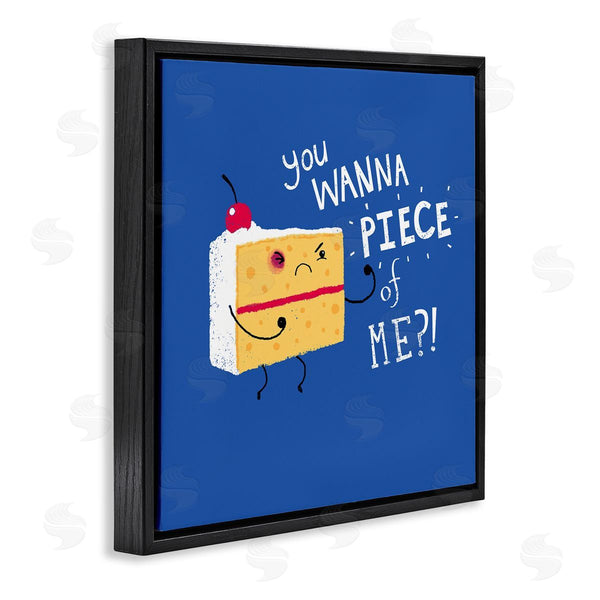 Stupell Industries Michael Buxton | Wanna Piece Of Me Punk Cake Slice Dessert Typography Wall Art