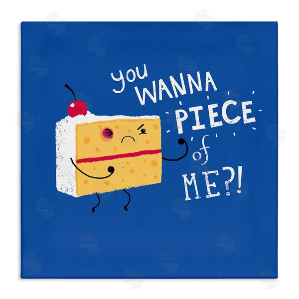 stupell industries Michael Buxton | Wanna Piece Of Me Punk Cake Slice Dessert Typography Wall Art