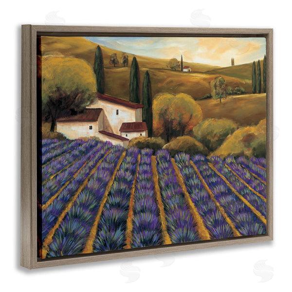 Stupell Industries Michael Cooper | Secluded Purple Vegetal Harvest Farm Meadow Sky Wall Art