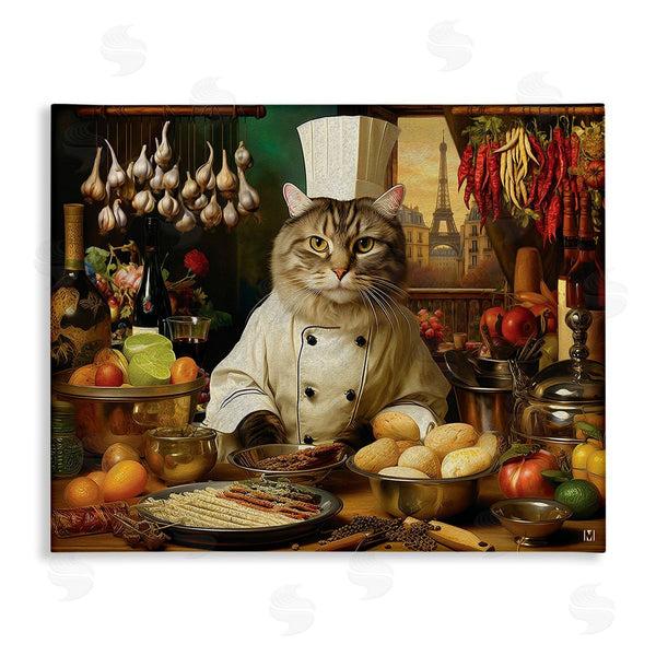 stupell industries Michael David Ward | Cat Chef in Kitchen Wall Art