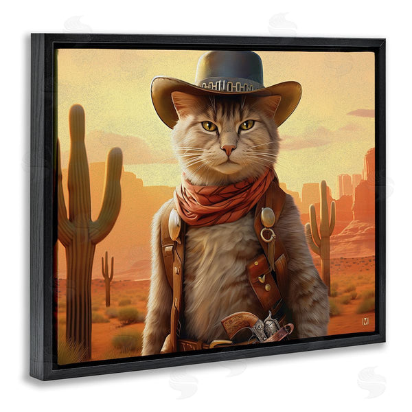 Stupell Industries Michael David Ward | Cowboy Sheriff Cat Wall Art