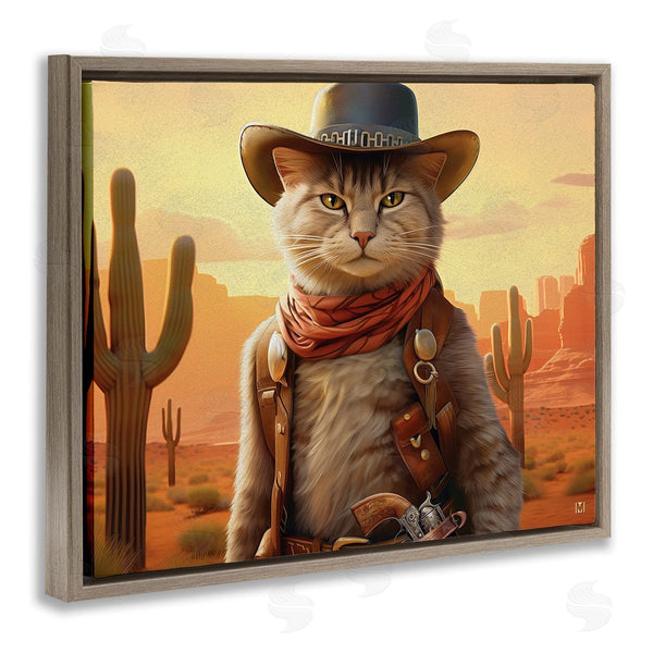 Stupell Industries Michael David Ward | Cowboy Sheriff Cat Wall Art