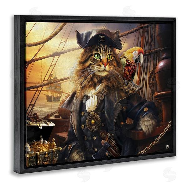 Stupell Industries Michael David Ward | Pirate Cat On Ship Wall Art