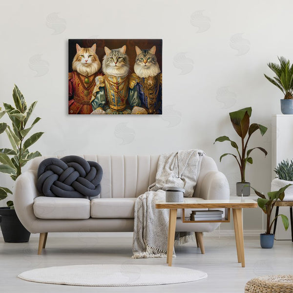 Stupell Industries Michael David Ward | Regal Cat Trio Wall Art
