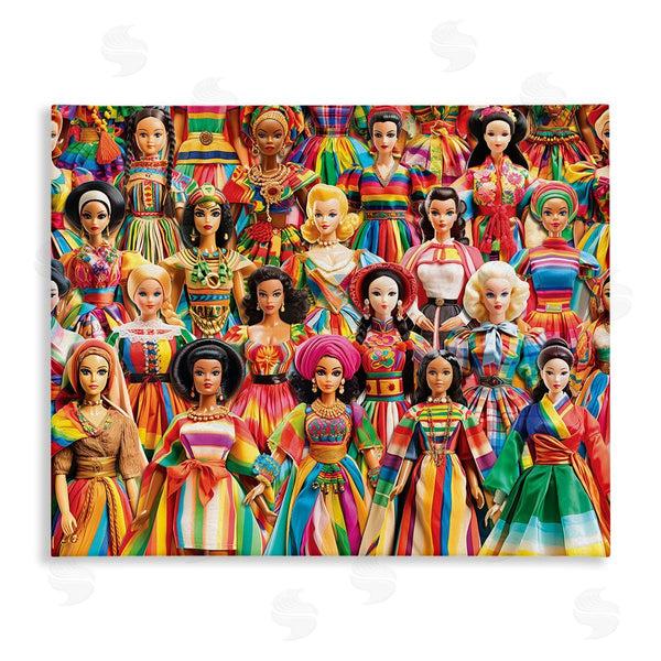 stupell industries Michael David Ward | Various Cultural Dolls Wall Art