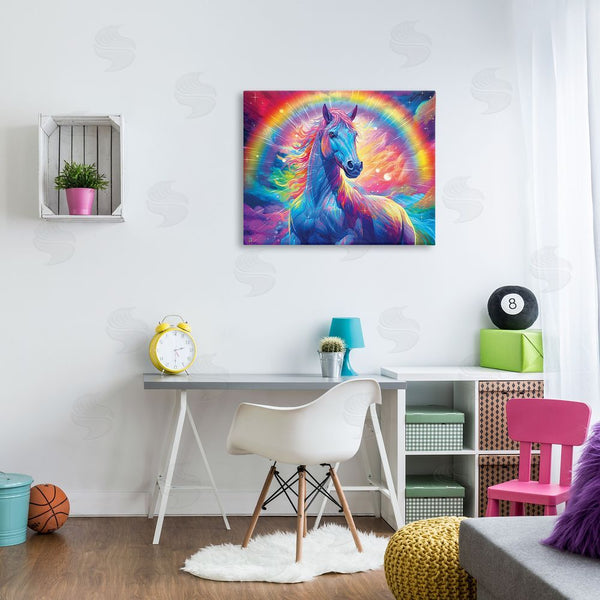 Stupell Industries Michael David Ward | Vivid Rainbow Horse Wall Art