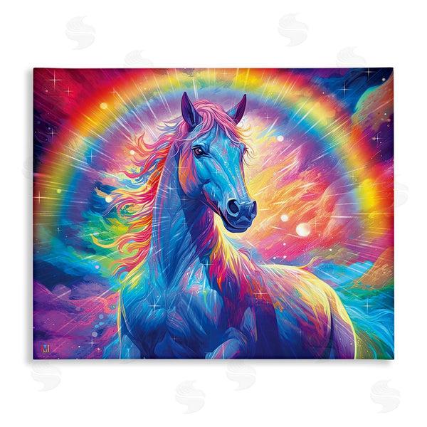 stupell industries Michael David Ward | Vivid Rainbow Horse Wall Art