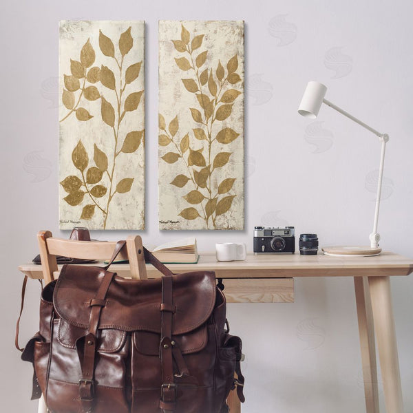 Stupell Industries Michael Marcon | Distressed Natural Leaves Wall Art