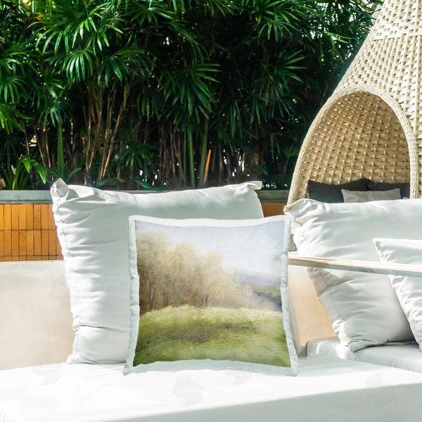 Stupell Industries Michael Marcon | Muted Country Landscape Printed Throw Pillow