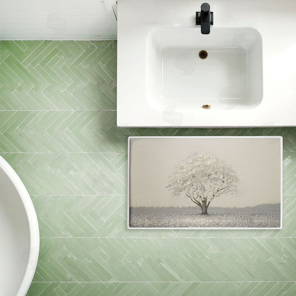 Stupell Industries Michael Marcon | Neutral Radiance Tree Plush Bath Mat