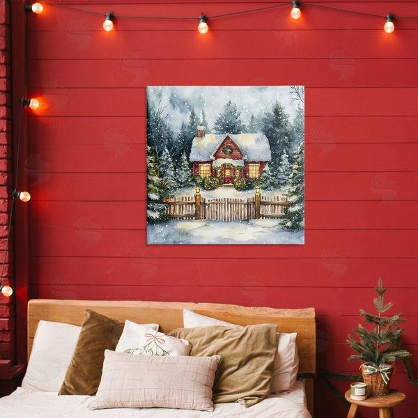 Stupell Industries Michael McKinney | Scenic Winter Cottage Wall Art