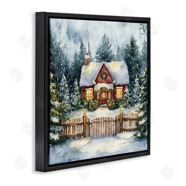 Stupell Industries Michael McKinney | Scenic Winter Cottage Wall Art