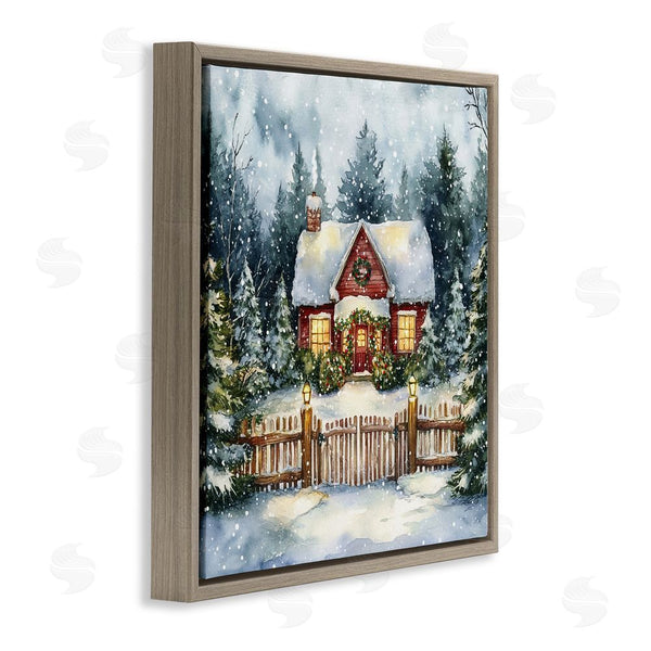 Stupell Industries Michael McKinney | Scenic Winter Cottage Wall Art