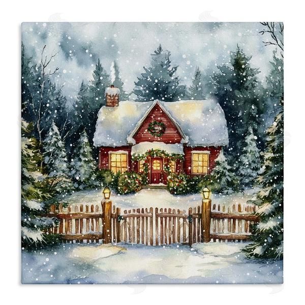 stupell industries Michael McKinney | Scenic Winter Cottage Wall Art
