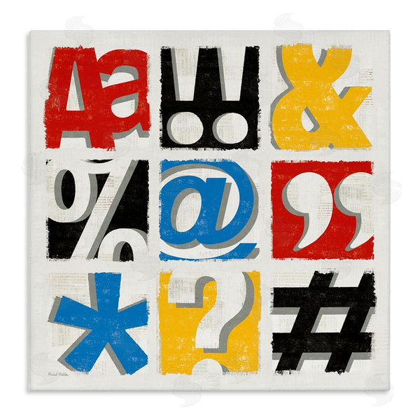 stupell industries Michael Mullan | Collage of Computer Symbols