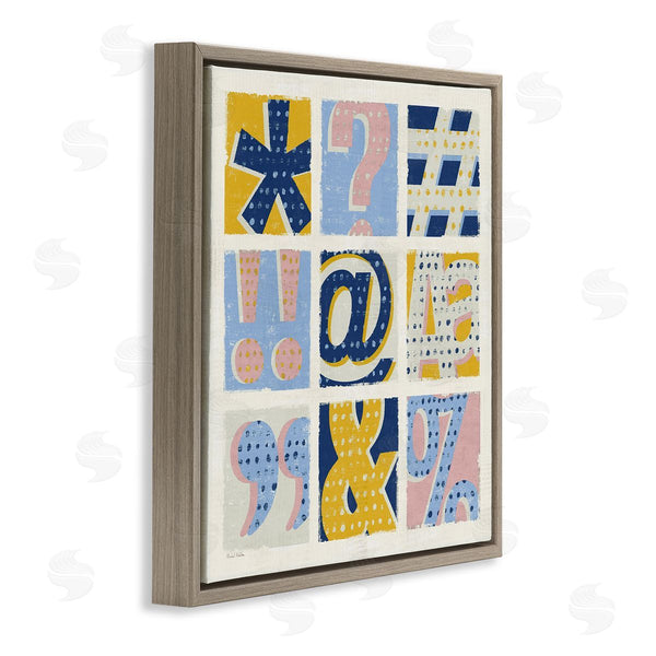 Stupell Industries Michael Mullan | Computer Typography Pastel Symbols