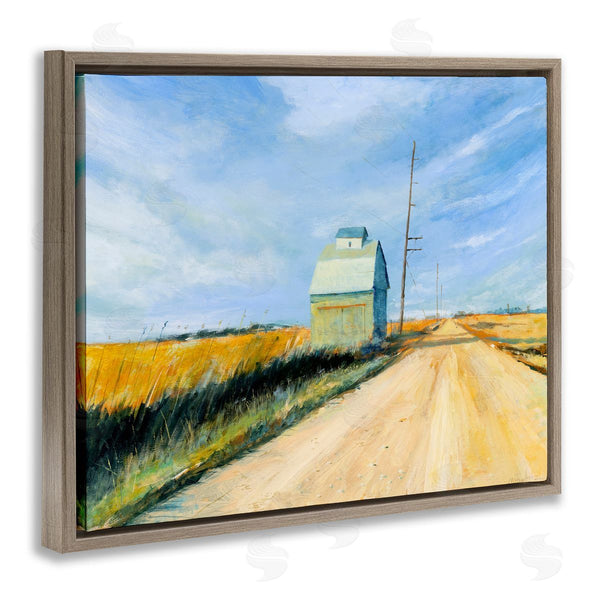 Stupell Industries Michael Paraskevas | Wheat Field Building By Old Country Road Landscape Wall Art