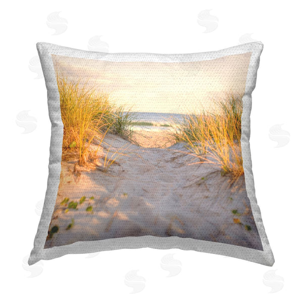 Stupell Industries Michael Quackenbush | Beach Path Landscape Printed Throw Pillow