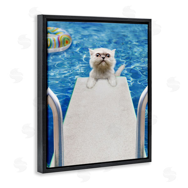 Stupell Industries Michael Quackenbush | Cat On Diving Board Wall Art