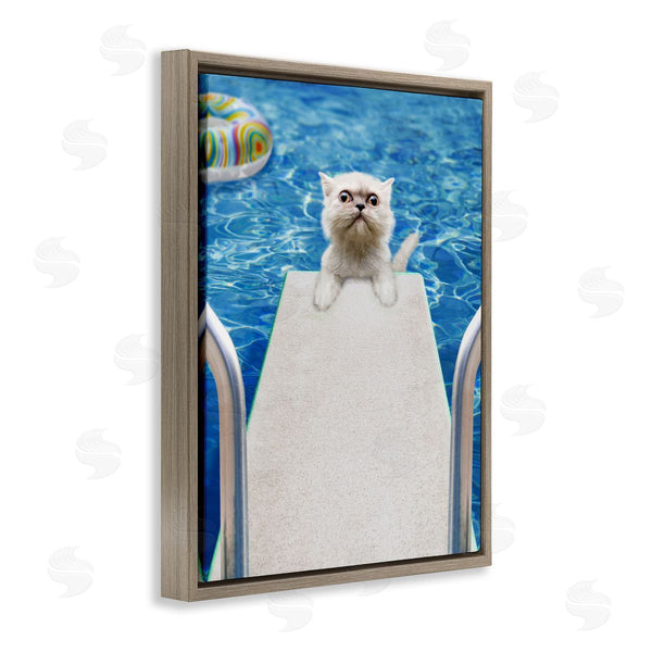 Stupell Industries Michael Quackenbush | Cat On Diving Board Wall Art