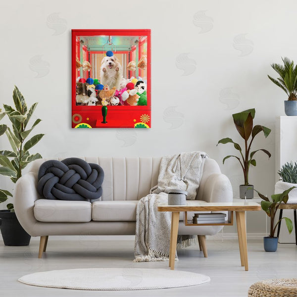 Stupell Industries Michael Quackenbush | Funny Dog In Claw Machine Wall Art