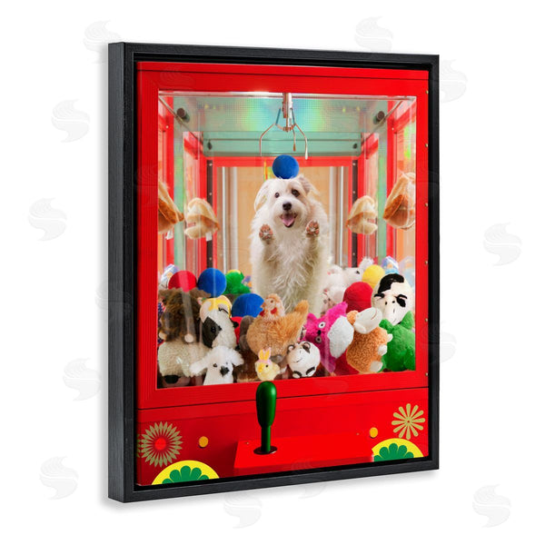 Stupell Industries Michael Quackenbush | Funny Dog In Claw Machine Wall Art