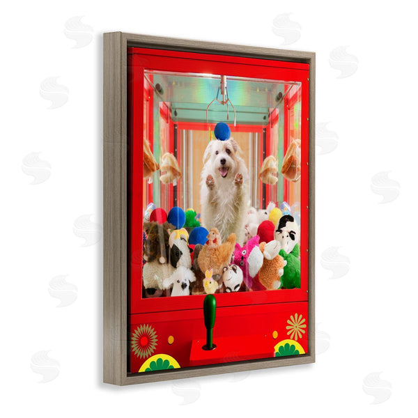 Stupell Industries Michael Quackenbush | Funny Dog In Claw Machine Wall Art