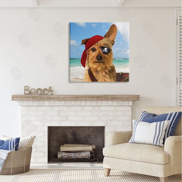 Stupell Industries Michael Quackenbush | Pirate Dog On Beach Wall Art