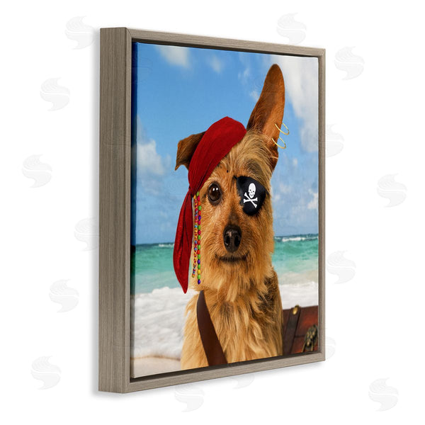 Stupell Industries Michael Quackenbush | Pirate Dog On Beach Wall Art