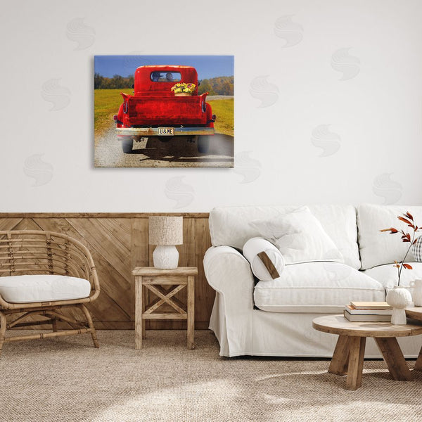 Stupell Industries Michael Quackenbush | Romantic Couple Red Pickup Wall Art