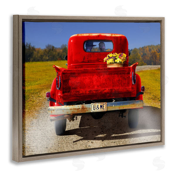 Stupell Industries Michael Quackenbush | Romantic Couple Red Pickup Wall Art