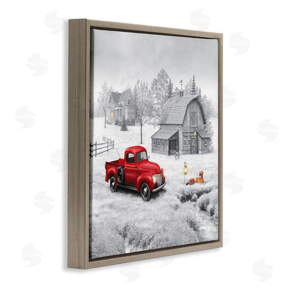 Stupell Industries Michael Shelton | Red Truck At Barn Wall Art