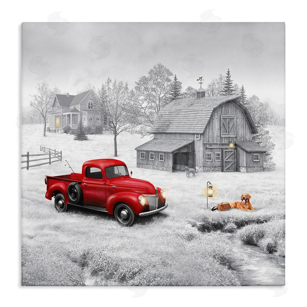 stupell industries Michael Shelton | Red Truck at Barn Wall Art