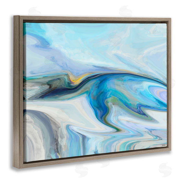 Stupell Industries Michael Tienhaara | Fluid Blue Contemporary Composition Wall Art