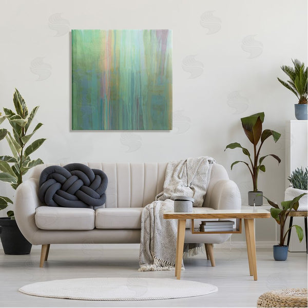 Stupell Industries Michael Tienhaara | Green Streaked Modern Brushed Lines Wall Art