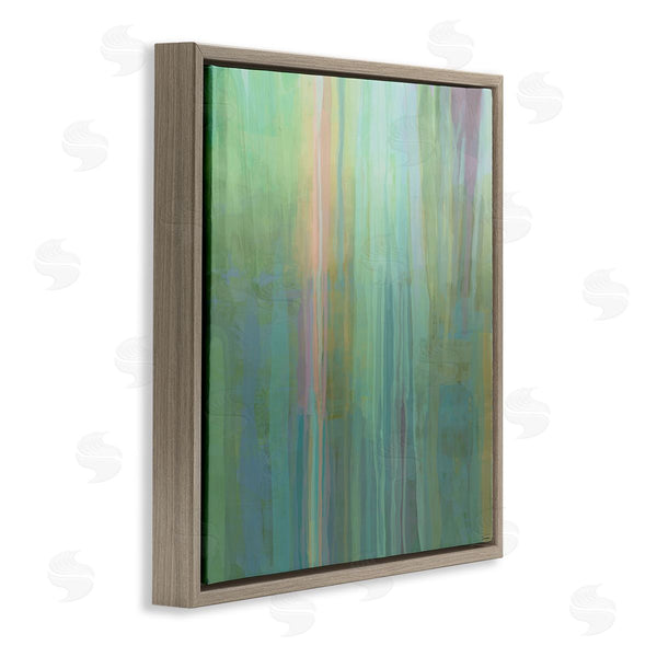Stupell Industries Michael Tienhaara | Green Streaked Modern Brushed Lines Wall Art