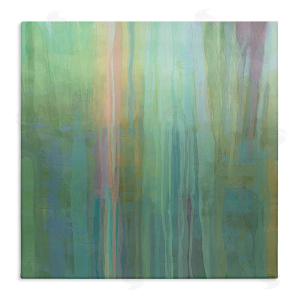 stupell industries Michael Tienhaara | Green Streaked Modern Brushed Lines Wall Art