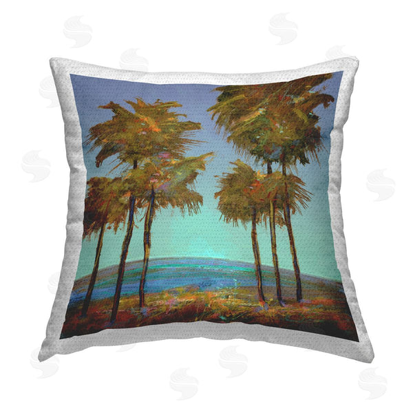 Stupell Industries Michael Tienhaara | Looming Green Palms Printed Throw Pillow