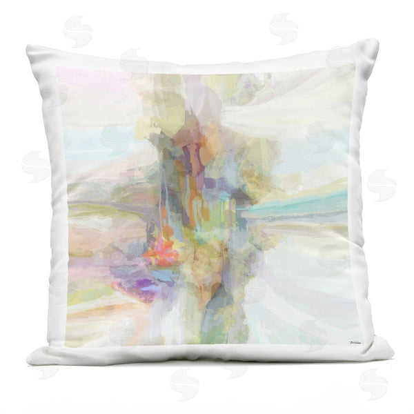 Stupell Industries Michael Tienhaara | Soft Pastel Flowing Abstract Printed Throw Pillow