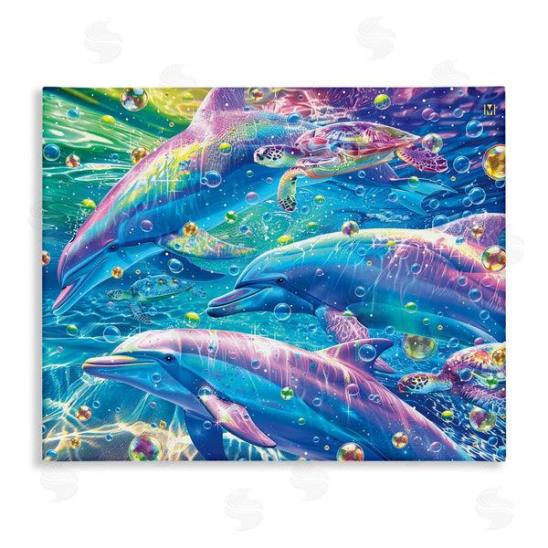 stupell industries Michael Ward | Chromatic Dolphins Trio